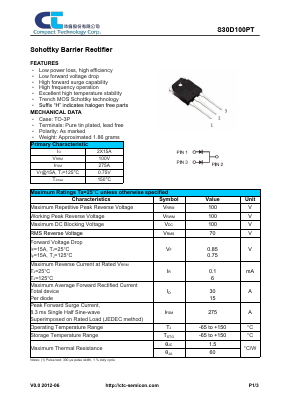 S30D100PT Datasheet PDF Compact Technology Corp.