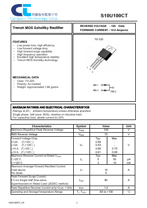 S10U100CT Datasheet PDF Compact Technology Corp.