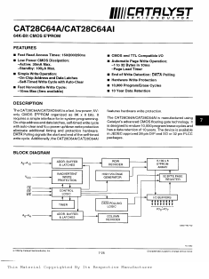 CAT28C64AI Datasheet PDF Catalyst Semiconductor => Onsemi