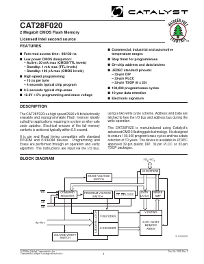 CAT28F020N-90T Datasheet PDF Catalyst Semiconductor => Onsemi