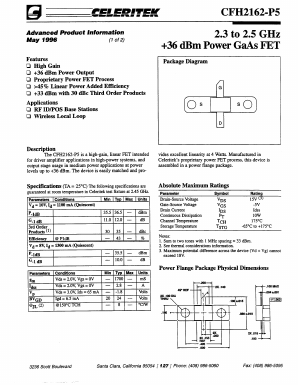 CFH2162-P5 Datasheet PDF Celeritek, Inc.