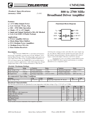 CMM2306 Datasheet PDF Celeritek, Inc.