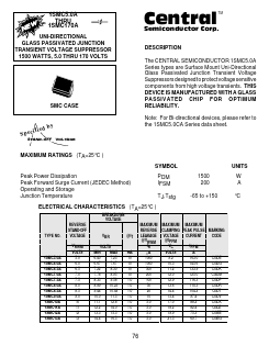 1SMC9.0A Datasheet PDF Central Semiconductor