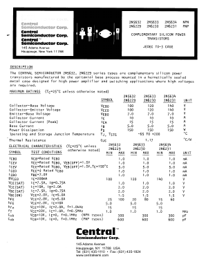 2N6230 Datasheet PDF Central Semiconductor