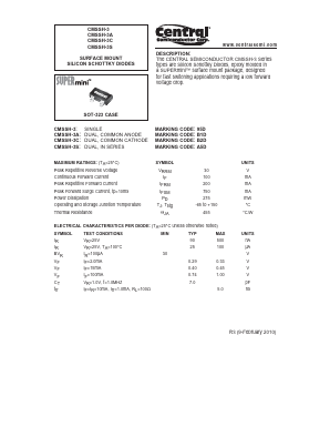 CMSSH-3 Datasheet PDF Central Semiconductor