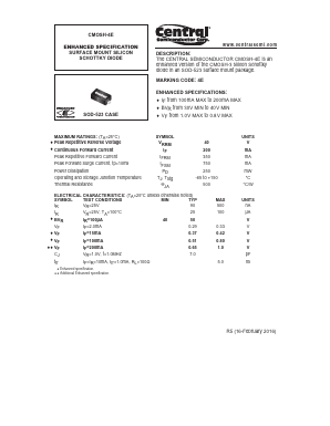 CMOSH-4ETR Datasheet PDF Central Semiconductor