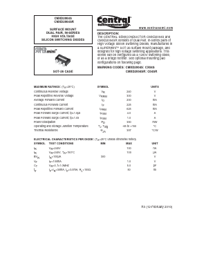 CMXD2004SR Datasheet PDF Central Semiconductor