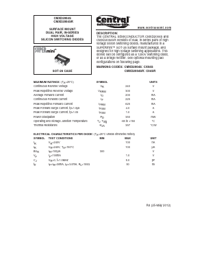 CMXD2004S Datasheet PDF Central Semiconductor