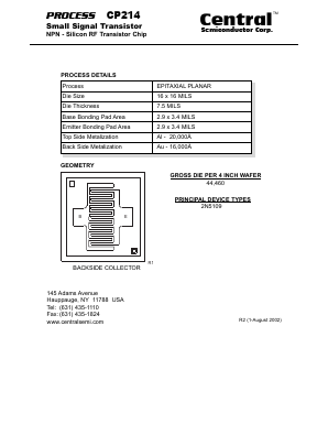 CP214 Datasheet PDF Central Semiconductor