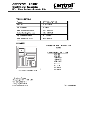 CP307 Datasheet PDF Central Semiconductor