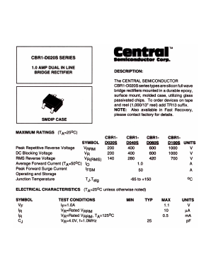 CBR10D040S Datasheet PDF Central Semiconductor