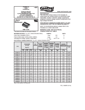 P6SMB180A Datasheet PDF Central Semiconductor