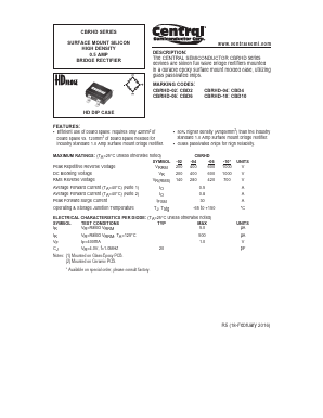 CBRHD-04TR13 Datasheet PDF Central Semiconductor