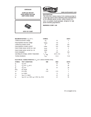 CMHD4448 Datasheet PDF Central Semiconductor