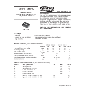 CS220 Datasheet PDF Central Semiconductor