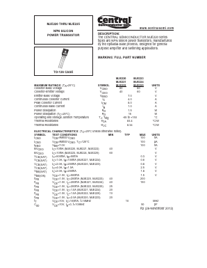 MJE221 Datasheet PDF Central Semiconductor
