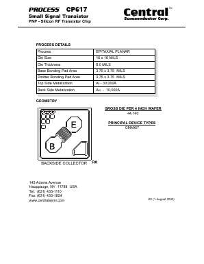 CP617 Datasheet PDF Central Semiconductor