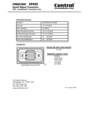 CP592 Datasheet PDF Central Semiconductor