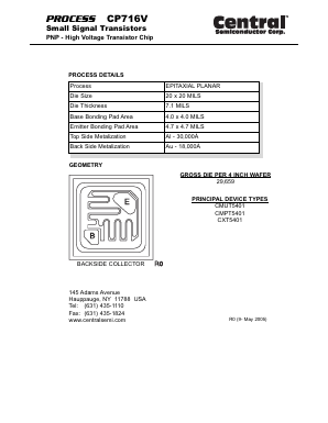 CP734V Datasheet PDF Central Semiconductor