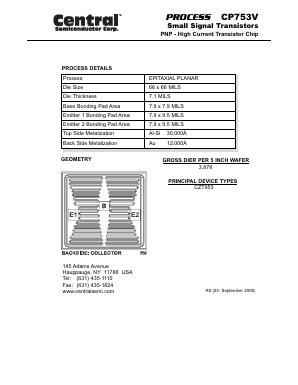 CP753V Datasheet PDF Central Semiconductor