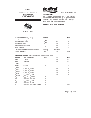 CZT651 Datasheet PDF Central Semiconductor