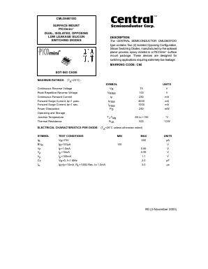 CMLD6001DO Datasheet PDF Central Semiconductor