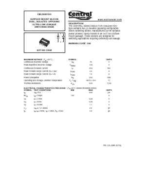 CMLD6001DO Datasheet PDF Central Semiconductor