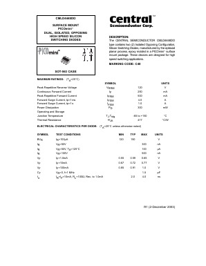 CMLD4448DO Datasheet PDF Central Semiconductor
