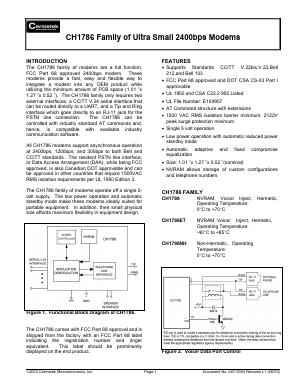 CH1786XNE Datasheet PDF Cermetek Microelectronics