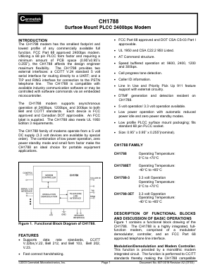 CH1788ET Datasheet PDF Cermetek Microelectronics