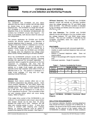 CH1804A Datasheet PDF Cermetek Microelectronics