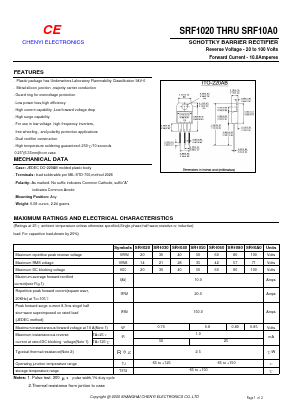 SR1080 Datasheet PDF CHENG-YI ELECTRONIC CO., LTD.