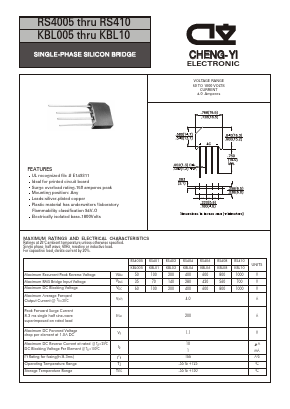 RS410 Datasheet PDF CHENG-YI ELECTRONIC CO., LTD.