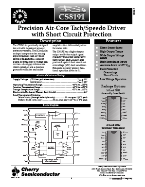 CS8191 Datasheet PDF Cherry semiconductor
