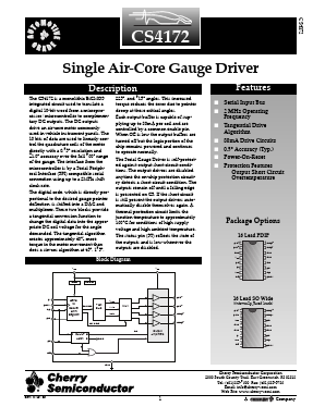CS4172XDWFR16 Datasheet PDF Cherry semiconductor