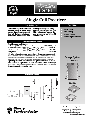 CS464 Datasheet PDF Cherry semiconductor