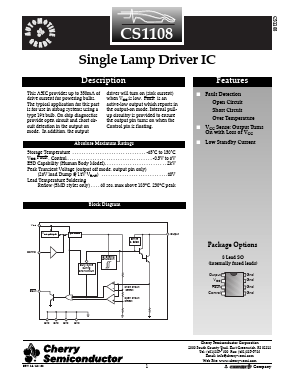 CS1108 Datasheet PDF Cherry semiconductor