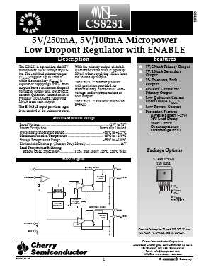 CS8281 Datasheet PDF Cherry semiconductor