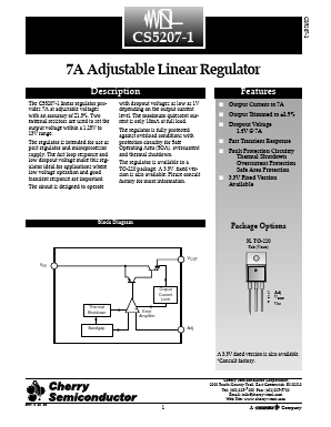 CS5207-1 Datasheet PDF Cherry semiconductor
