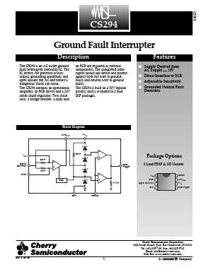 CS294 Datasheet PDF Cherry semiconductor