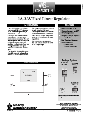 CS5201-3 Datasheet PDF Cherry semiconductor