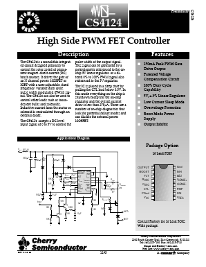 CS4124 Datasheet PDF Cherry semiconductor