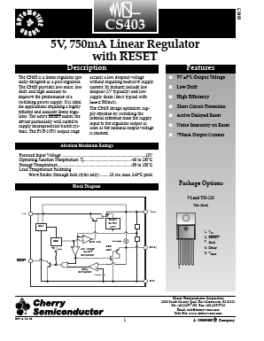 CS403GT5 Datasheet PDF Cherry semiconductor