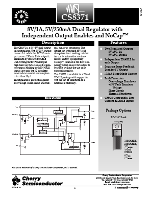 CS8371 Datasheet PDF Cherry semiconductor