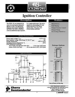 CS291 Datasheet PDF Cherry semiconductor