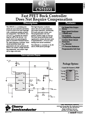 CS51031YDR8 Datasheet PDF Cherry semiconductor