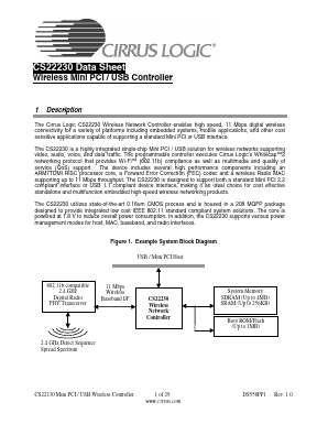 CS22230 Datasheet PDF Cirrus Logic