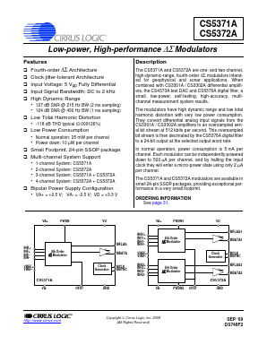 CS5371A Datasheet PDF Cirrus Logic