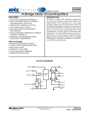 SA60 Datasheet PDF Cirrus Logic