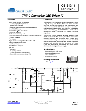 CS1613 Datasheet PDF Cirrus Logic
